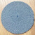 北欧日式 素色圆形简约桌垫 地毯 加厚棉线沙发垫 床边垫 茶几垫 花线波浪蓝色 直径45厘米