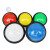 定制游戏机按钮 60mm凸面大圆带灯按键拍拍乐 游戏机配件大圆按钮 黄色+支架+LED灯+二足微动