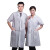 者也（ZYE）  短袖白大褂 实验室白大衣男女半袖护士服药店美容工作服隔离衣夏季 经典款 2XL