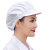 礼丝汀防尘帽子工作透气防油烟厨师厨房女士男蓝色白色 半网-黑色