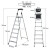 瑞居 折叠人字梯 7阶宽踏梯 铝合金梯子 加厚多功能 多功能用梯1.5v