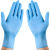 一次性乳胶手套橡胶丁腈胶皮PVC食品级工业洗碗美容院防水白手套 蓝色加厚型100只盒装 S