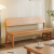 汉威迪（HANWEIDI）实木靠背长凳餐厅K型长板凳卧室床尾双人家用客厅学习阅读长条凳 1.6米樱桃色