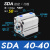 定制型小型气动薄型气缸SDA40*5/10/15/20/25/30/40/50/60/ 黑色 SDA4030S