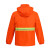 金诗洛 KY048 分体双条环卫雨衣雨裤套装 安全反光警示双层清洁工路政园林 橘色180