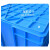 京顿JINGDUN 塑料周转箱仓库物流箱塑料箱中转箱转运箱货框周转筐 蓝色520*380*285mm