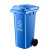 庄太太【100升蓝色可回收物】户外大号垃圾桶户外分类垃圾桶环卫商用垃圾箱带盖厨房