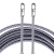 穿线器神器拉线电工专用引线拽线串线绳新款钢丝暗线电线暗管 30米双钢丝大扁头 6mm加粗款