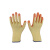 安迪乳胶掌浸涤棉劳保手套 耐磨防油防水耐酸碱手套 工地机械手套 黄色 M 实用装(12双)