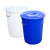 安大侠 大垃圾桶 储水桶圆形塑料收纳桶大容量 酒店餐厅厨房工业清洁环卫物业 加厚大号 【160L蓝色带盖】