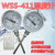 指针双金属温度表WSS-411双金属锅炉管道工业温度计径向 玫红色