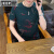 吉普（JEEP）男士短袖T恤2022新款夏季潮牌打底衫薄款圆领体恤印花衣服 红色 165/80A