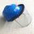 安全帽面罩PVC镜片保护屏耐酸碱耐高温面部防护安全帽铝支架面罩 蓝色安全帽+黑支架+透明PVC面屏