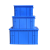 鲁威（LUWEI）  零件盒物料盒收纳盒配件箱塑料盒胶框五金工具盒长方形可带盖周转箱 4#蓝色 410*305*145