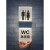 亚克力三角双面洗手间指示牌D发光门牌卫生间导向标识 梯形卫生间(蓝色)