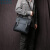 AGOTG品牌新款男士头层牛皮手提包背包休闲复古单肩斜挎包多功能通勤公文包 经典黑