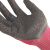 登升劳保手套 皱纹乳胶手套浸胶涂胶涂掌 防滑耐磨透气工作防护手套#389紫红 12副/均码