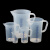塑料量杯食品级加厚PP带刻度烧杯厨房家用烘焙工具奶茶进口 50ml 蓝色刻线