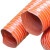 红色高温风管/矽硅胶排风软管硫化耐温300度硫化钢丝热风管送风管定制 内径140毫米/根4米