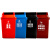 干湿分类垃圾桶大小号40升20L黑色户外可回收箱弹翻盖家商用餐饮 40升加厚桶-红色有盖 有害垃圾