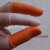 定制20个50个100个切口乳胶橡胶工业加厚耐磨麻点劳保颗防滑手指 橙色小号S(20个