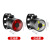 米茨 红色+白色圆形3档调光电池夜骑头盔灯安全警示灯塑卡装2个 27*26MM ABS+铝合金材质 FJS26