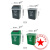 沃嘉定制适用塑料无盖垃圾分类垃圾桶不带盖子学校厨房小区物业户外大号 蓝色-【可回收物】 15升【不带盖子】