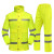 谋福 CNMF安全反光分体执勤雨衣套装路政成人分体骑行雨衣可定制 荧光黄YGH01 3XL185  8012赠肩灯和指挥手套