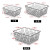 百圣牛日式铁艺收纳篮厨房零食收纳筐桌面玩具篮子衣柜衣物整理收纳框盒 黑色方格2件