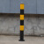 万基同润 防撞柱 钢管警示柱 烤漆隔离桩 固定立柱76*600*1.5mm黑漆全黄膜