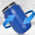 戎誓 新料化工塑料抱箍桶废液避光泔水桶发酵桶法兰桶铁箍桶 30L蓝色