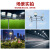 亚明上海LED投光灯篮球场高杆灯工地厂房庭院射灯户外防水足 8米三头弧形球场高杆(不含