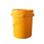 30升35升大号塑料桶水桶垃圾桶胶水桶方桶机桶防冻液桶厚桶 35L圆桶 压盖 黄色 无盖