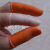 20个50个100个切口乳胶橡胶工业加厚耐磨麻点劳保颗防滑手指套 橙色颗粒防滑中号M（100个）
