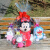 糜岚（MieLanat） 毛绒玩具娃娃袋大熊袋子塑料包装袋印花透明袋娃娃礼品袋 红色 80*120  袋子+球花