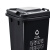 永耀塑业 YY-100A垃圾桶 带轮翻盖塑料垃圾桶100L 黑色