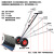 访客 推雪铲子手推式铲雪铲清雪除雪工具大号扫雪神器轮式推雪板 单杆款74cm*35cm