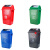 大型户外环卫分类垃圾桶240升120L100L60L三色组合四色垃圾分类桶 65升双桶可腐烂不可腐烂