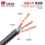 红旗（ZGHQDL）YC-450/750V铜芯重型橡套软电缆 100米 2芯3芯4芯5芯 YC3*6 50m