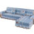WCZ老式沙发垫三件套简约四季通用防滑全包万能沙发套罩现代简约套装 特价狮子座【蓝色】 套餐一适用于L型280沙发一整套