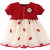 迪士尼女宝宝夏季短袖裙子2024新款婴儿纯棉连衣裙小女孩红色网纱公主裙 红色 80cm