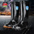 上海牌高筒雨鞋防酸防碱防滑防水耐磨工地劳保雨靴SH705 黑色黑底 40
