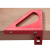 木工三角尺划线尺刻度尺45°铝合金直角尺角度尺画器规测量规工具 红色 三角尺+六角扳手