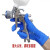 喷漆溶剂手套 耐稀释剂加厚型乳胶橡胶防护一次性丁腈手套 100只/盒 蓝色 加厚微弹 L