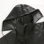 鸣固 时尚长款风衣反光雨衣成人保安站岗连体雨披可定制 黑色 2XL