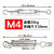 可调节拉杆螺丝收紧不锈钢花篮螺丝螺栓收紧器伸缩器绳索链条张紧 M5(OO型)(2个)