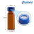 1.5ml2ml进样瓶透明液相色谱棕色进样小瓶相样品瓶盖含垫 蓝色开口盖+红膜白胶垫片(一字预切口) 100个