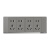 国际电工 118型开关插座拼装组合大板灰色墙壁暗装四位二十孔12孔电源插座 四位：二十孔