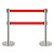 双层不锈钢一米线隔离带伸缩带栏杆安全围栏警戒线警示柱银行排 双层银色3米线
