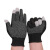 曼睩 黑点可触屏12双装 劳保棉纱点塑手套加厚防滑工地干活耐磨胶点橡胶工作防护手套ML009